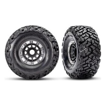 Traxxas колело 2.2/3.2", джанта черен/полуматов beadlock, гума Maxx Slash belted (чифт)