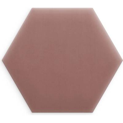 Čalouněný nástěnný panel Magic Velvet špinavě růžový 35x40 cm hexagon