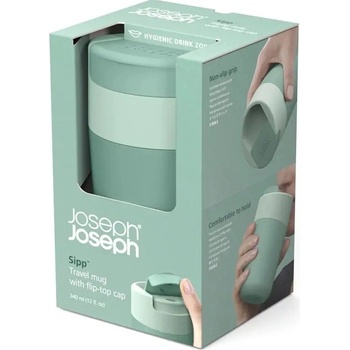 Joseph Joseph Travel Mug s hygienickým uzávěrem Sipp zelený 340 ml