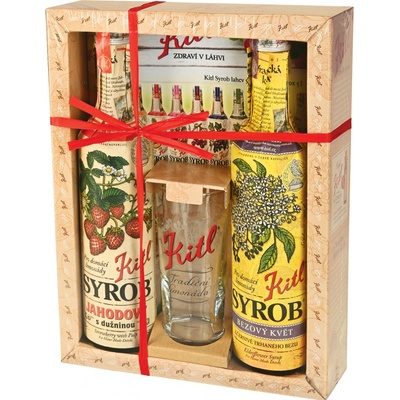 Kitl Syrob se sklenicí Jahoda a Bez 2 x 0,5 l