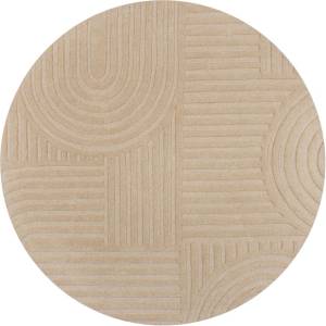 Flair Rugs Бежов вълнен кръгъл килим ø 160 cm Zen Garden - Flair Rugs (503119373946)