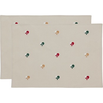 Södahl Подложки за чинии Christmas Hearts Embroidery 33 x 48 см 2 бр (33449)