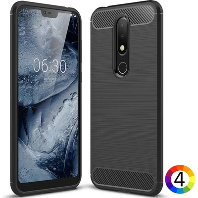 Nokia 6.1 Plus / X6 (2018) Удароустойчив Carbon Fiber Калъф и Протектор
