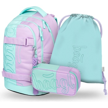 BAAGL СЕТ 3 Skate max Sweet: раница, моливник, торбичка BAAGL | Lilav | Момичешки | ONE SIZE