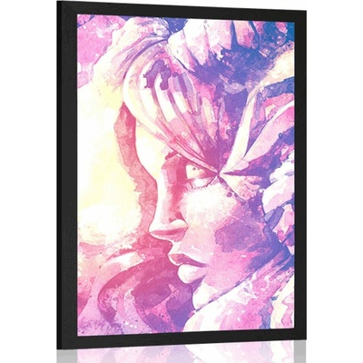 Plakát žena ve fantasy provedení - 20x30 black