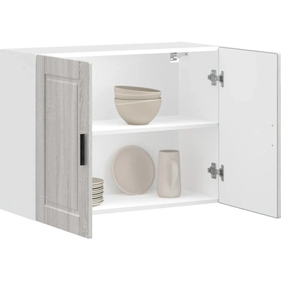 vidaXL Кухненски стенен шкаф Porto, сив сонома, инженерно дърво (854073)