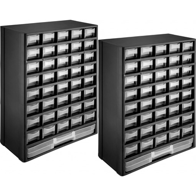tectake 403515 2x organizér a pořadač na drobné předměty - černá/bílá