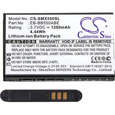 Cameron Sino Samsung Xcover 550 CAMERON SINO Li-Ion батерия 3.7V/1200mAh, съвместима със Samsung EB-BB550ABE, BLACK CS-SMX550SL (CS-SMX550SL)