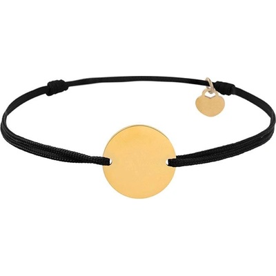 Bellita Гривна с черен конец и златиста плочка Bellita (BLT-BJ-1188-B-G)