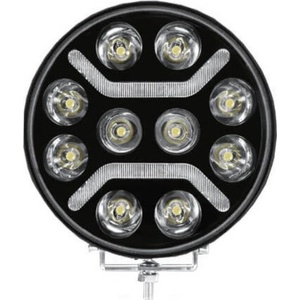  Led + drl Диоден Халоген Фар Бял Оранжев Габарит Ø 230 мм 12v 24v за джип камион трактор багер земеделски машини и др