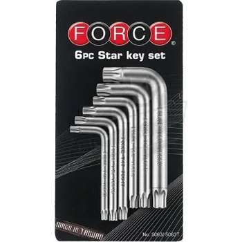 FORCE Шестограми Г-образни torx (Т40h-Т60h) комплект 6 бр. jn66066 force (jn66066)