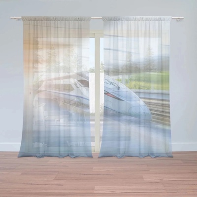 Sablio Záclony Rychlovlak projíždějící nádražím: 2ks 150x250cm