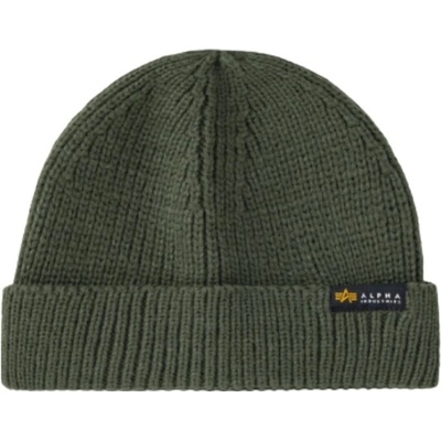 Alpha Industries Dockers Beanie čiapka Dark Olive zelená