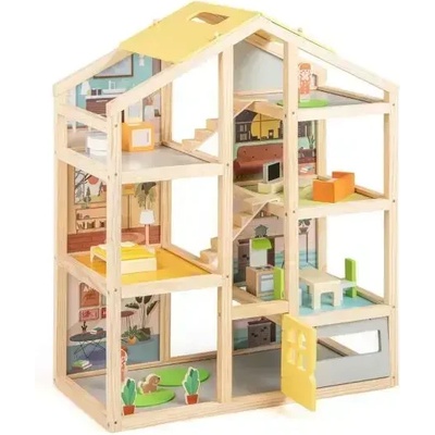 Costway Дървена къща за кукли Modern Family, Costway