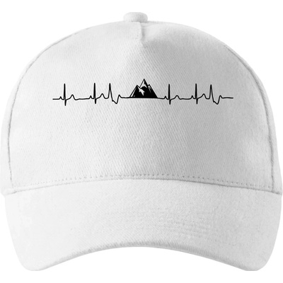 Hory EKG so zahnutým šiltom a látkovou sponou Biela