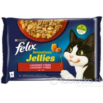 Felix Sensations Multipack hovädzie a kura v želé 4 x 85 g