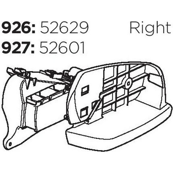 Držák lampy pravý Thule 52629 - náhradní díl