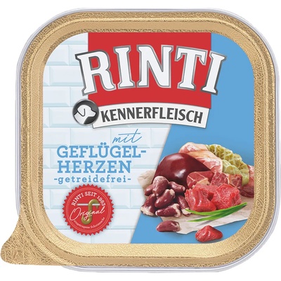 RINTI 18х300г Kennerfleisch RINTI, консервирана храна за кучета - птичи сърца