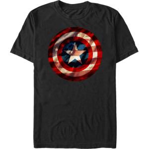 ZOOT. Fan Черна мъжка тениска Marvel Flag Shield ZOOT. Fan | Cheren | МЪЖЕ | L