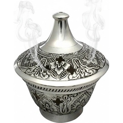 Orientální mosazná kadidelnice stříbrná – Sleviste.cz