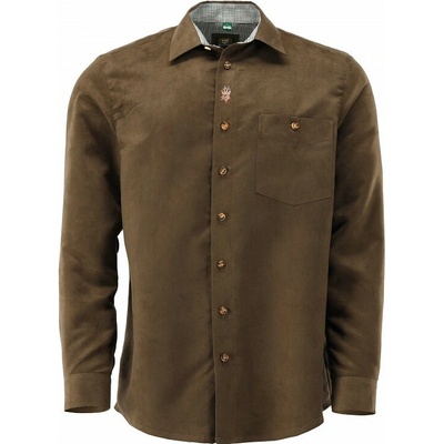 Pánská myslivecká košile Trachten hnědá – Zboží Dáma