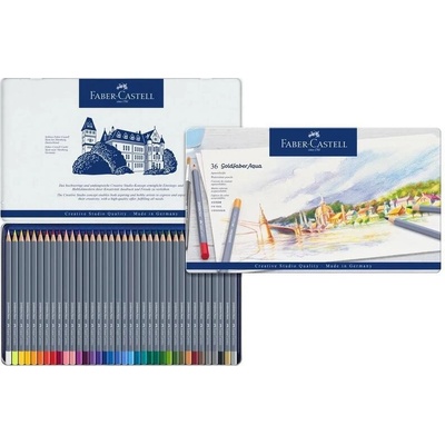 Faber-Castell 114636 Goldfaber Aqua akvarelové plechová krabička 36 ks