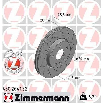 Brzdový kotouč ZIMMERMANN 430.2641.52