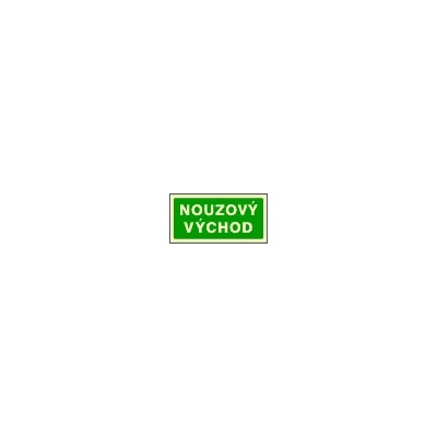 Nouzový východ - text - 20 x 10 cm - samolepící fotoluminiscenční