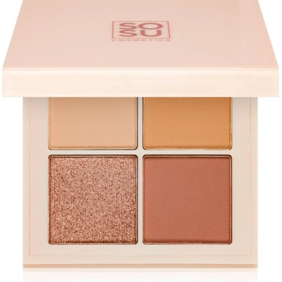 SOSU Cosmetics Eyeshadow Quad палитра сенки за очи цвят Nude 4.8 гр
