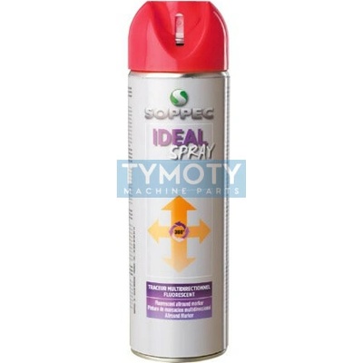SOPPEC Značkovací sprej IDEAL fluorescentný červený 500ml trvanlivosť 12 mesiacov
