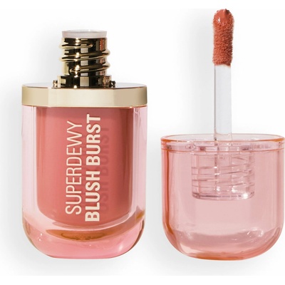 Makeup Revolution Superdewy Blush Burst tekutá lícenka Peach Spritz 4,2 ml
