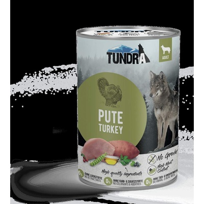 TUNDRA Dog Turkey - Премиум консервирана храна за кучета, без зърно, с пуешко месо, 400 гр