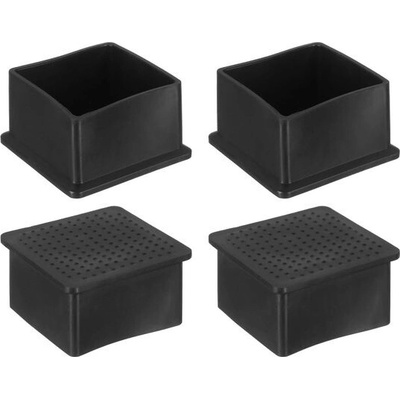 QUARKZMAN 4 kusy obdélníkových krytek nohou židlí o vnějším průměru 50x50 mm, krytky koncovek