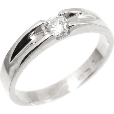 Šperky-NM zásnubní prsten bílé zlato 1077