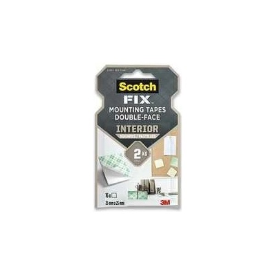 3M Scotch Oboustranně lepicí montážní čtverečky 25 x 25 mm 16 ks