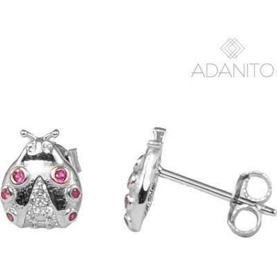 BENETO AGUP3165D Stříbrné náušnice berušky se zirkony