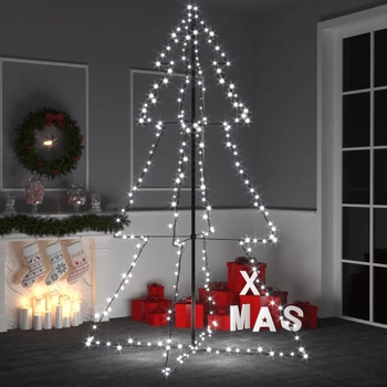 Image 1 of vidaXL Коледна елха конус, 240 LED, за закрито и открито, 118x180 см (328583)