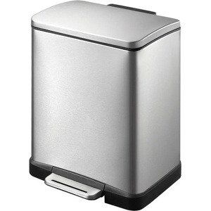 EKO 12 л. кош за отпадъци с педал цвят матиран инокс ЕКО от серия e-cube (eko926812matts/s)