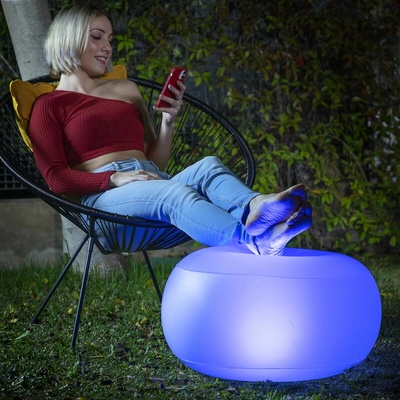 V0103503 InnovaGoods Nafukovacia LED sedačka Pulight InnovaGoods