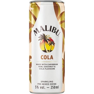 RTD Malibu & Cola 5% 0,25 l (holá láhev) – Zboží Dáma