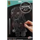 Vyškriabavacie obrázky dúhový strieborný Pes