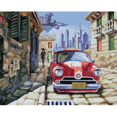 Zuty Malování podle čísel ČERVENÉ AUTO