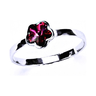 Čištín Stříbrný s krystalem Swarovski Fuchsia T 1297