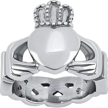 Silvego Prsten Claddagh z chirurgické oceli SSK35