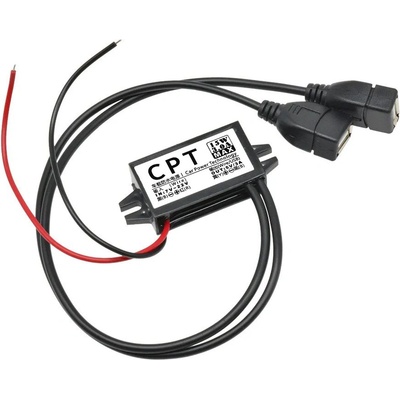 Měnič napětí (step-down) voděodolný s USB, 15W (7V-20V na 5V 3A) – Zboží Mobilmania