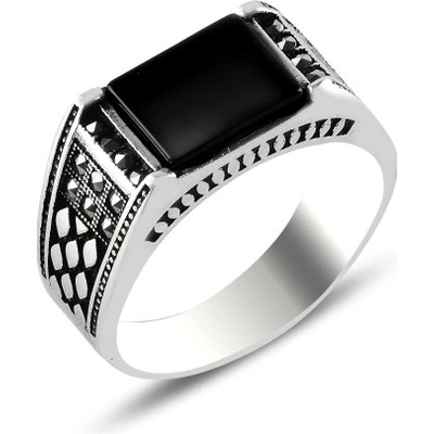 Olivie Pánský stříbrný prsten ONYX 5704