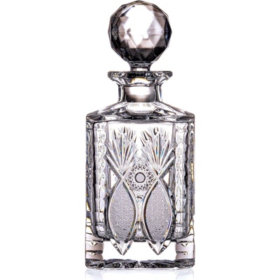 Bohemia Crystal Ručně broušená karafa na whisky rum a pálenku Brilliant 800ml