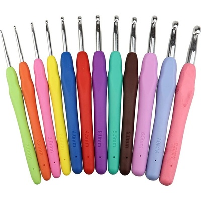 Pro Háčkování Sada háčků se silikonovou rukojetí, vel. 2 - 8 mm – Sleviste.cz