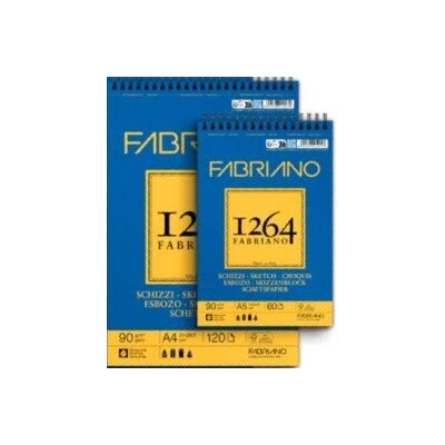Fabriano 1264 Sketch - skicovací blok A5, 90 g, 120 listů, drátěná vazba