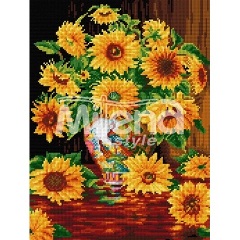 Image 1 of Milena Style Гоблен с щампа Слънчогледи в пъстра ваза с конци Ariadna